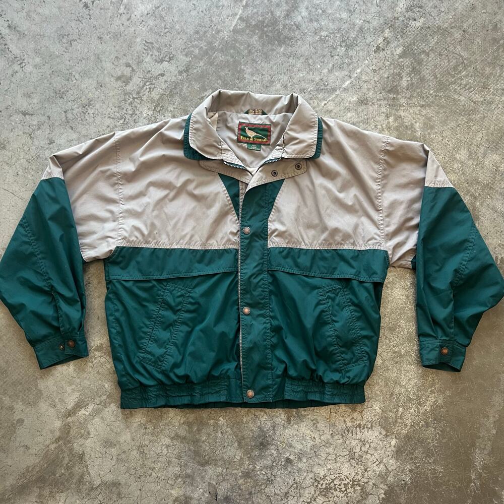 Field & Stream Vintage Two-Tone Colorblock Windbreaker Jacket